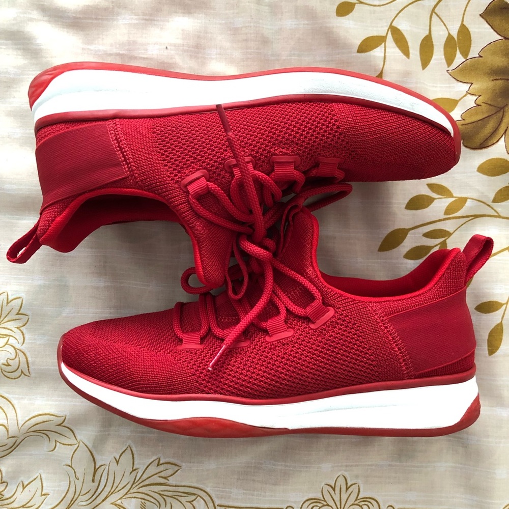 Red sneakers